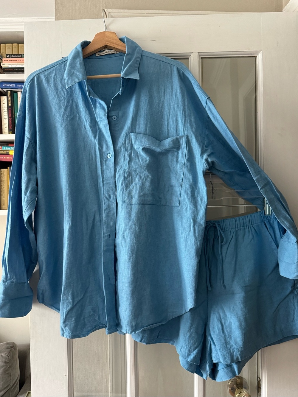 Abercrombie & Fitch Matching Linen Short Set